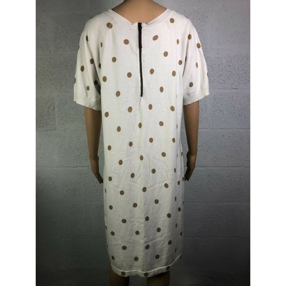 Tommy Hilfiger Off-White & Gold Polka Dots Dress Style IA57635203 Size XL - Picture 4 of 10